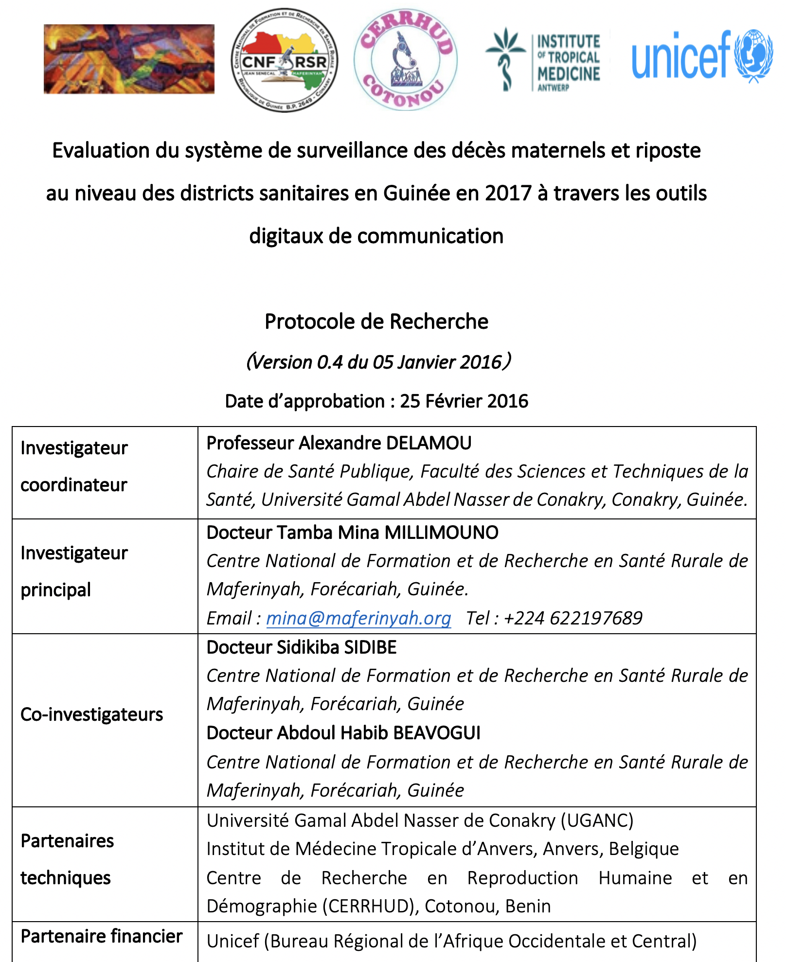 Exemple de page de garde